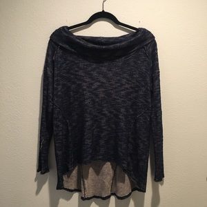 Cowl neck sweater.